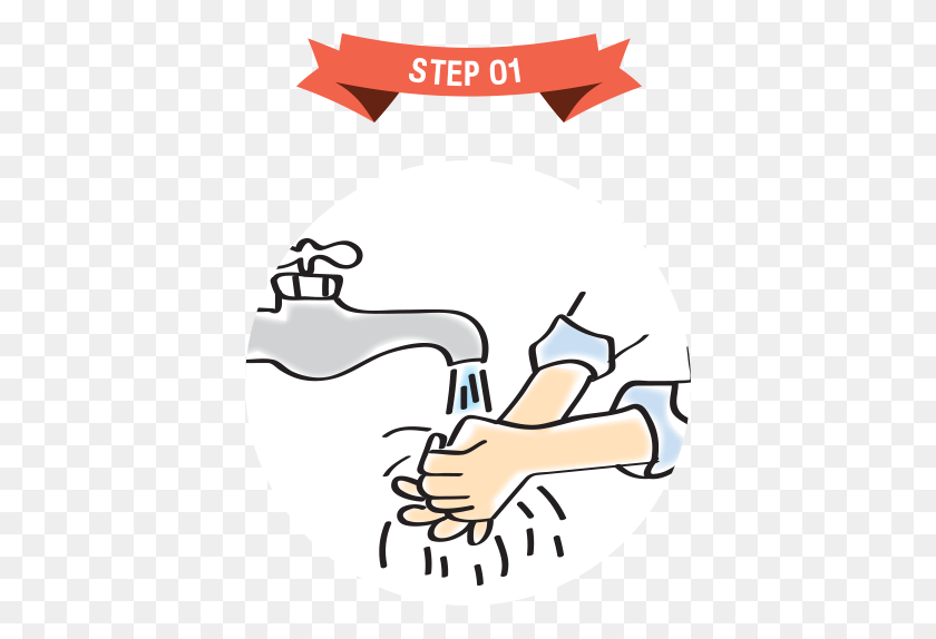 400x514 Handfed - Wash Your Hands Clipart