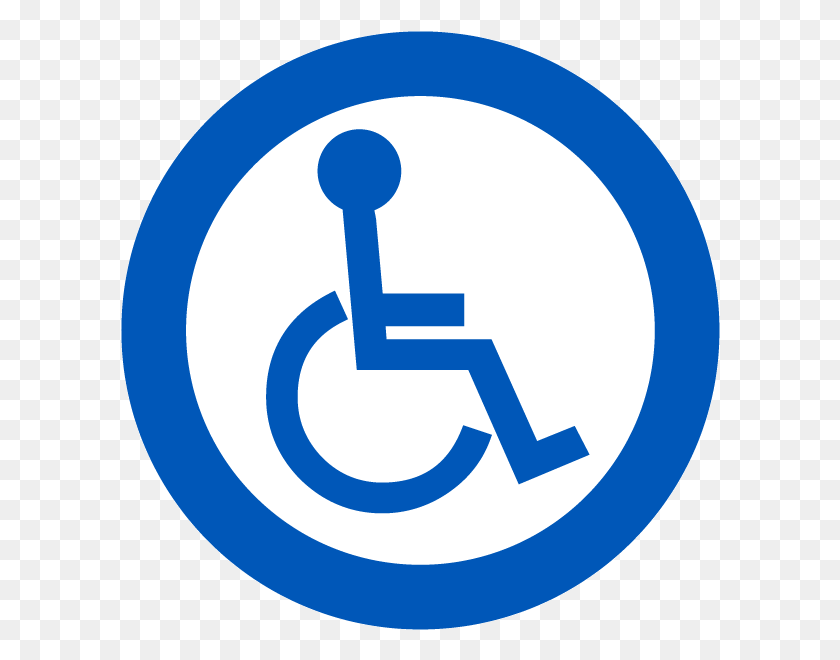 600x600 Etiqueta De Accesible Para Discapacitados - Signo De Discapacitados Png