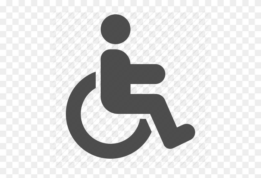512x512 Discapacitado, Discapacitado, Hombre, Signo, Icono De Silla De Ruedas - Signo De Discapacidad Png