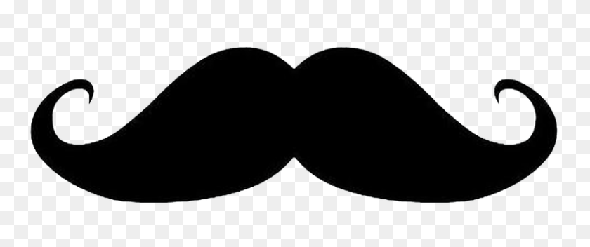 820x308 Handlebar Moustache Clip Art - Black Mustache Clipart