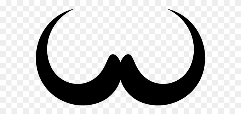 590x340 Handlebar Moustache Silhouette Brown Hair Beard - Mustache Clipart