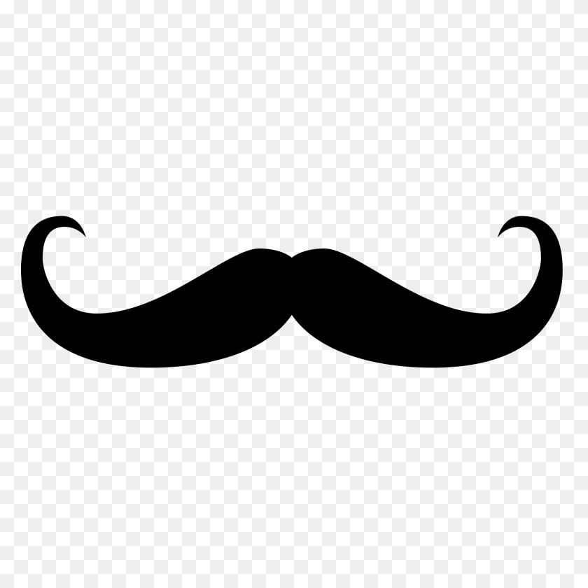 1600x1600 Handlebar Mustache Filled Icon - Mustache PNG