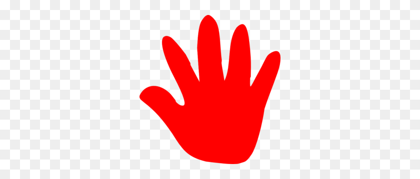 282x299 Красный Клипарт Отпечаток Руки - Окровавленный Клипарт Отпечаток Руки
