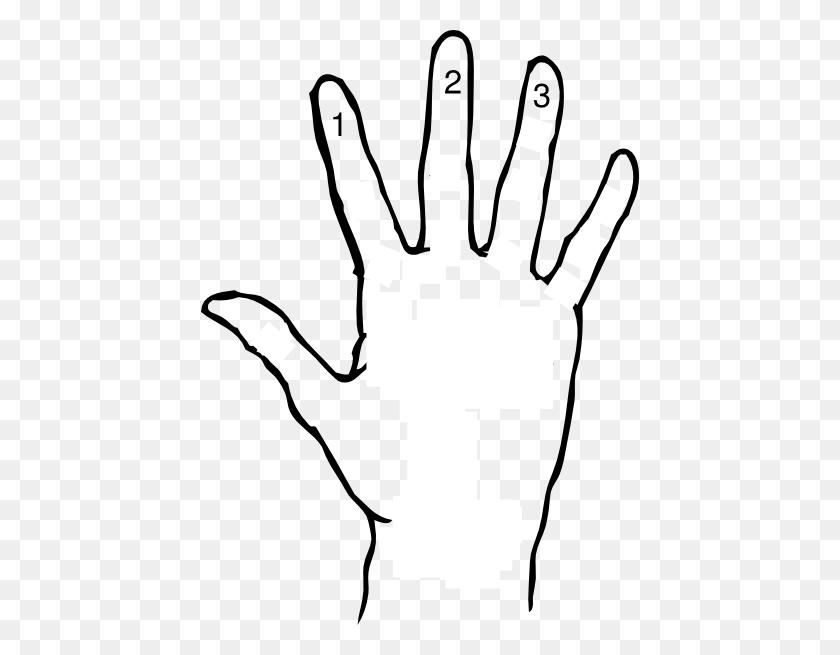 438x595 Отпечаток Клипарт Правая Рука Человек - Отпечаток Руки Png
