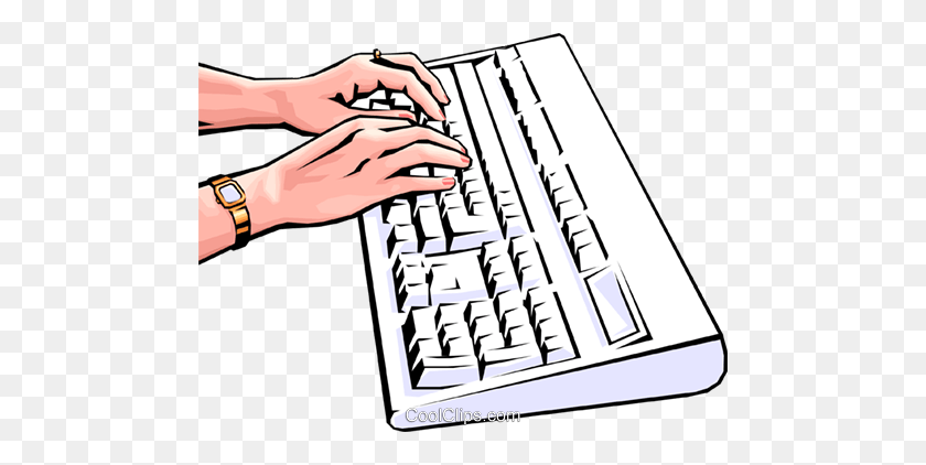 480x362 Hands - Keyboard Clipart