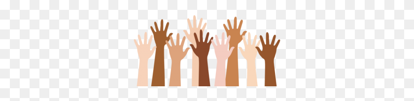 300x146 Руки Клипарт Разнообразные Люди Поднимают Руки Бесплатный Клип-Арт Бесплатный Клип - Разнообразные Студенты Клипарт