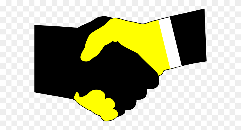 600x393 Handshake Green Yellow Png Clip Arts For Web - Handshake PNG
