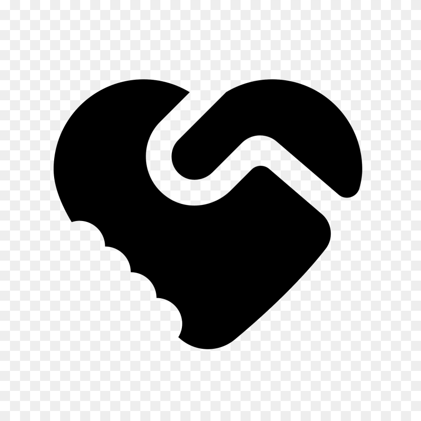 1600x1600 Handshake Heart Icon - Handshake PNG