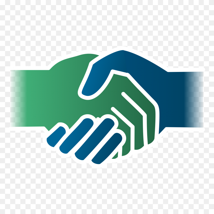 2000x2000 Handshake Icon Green Blue - Handshake Icon PNG
