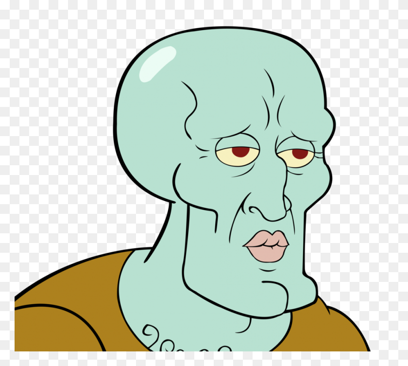 948x843 Handsome Squidward Png Png Image - Squidward PNG