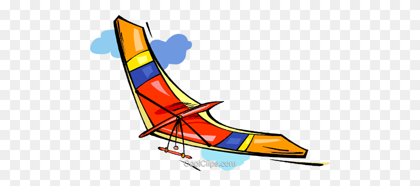 480x312 Hang Glider Royalty Free Vector Clip Art Illustration - Glider Clipart