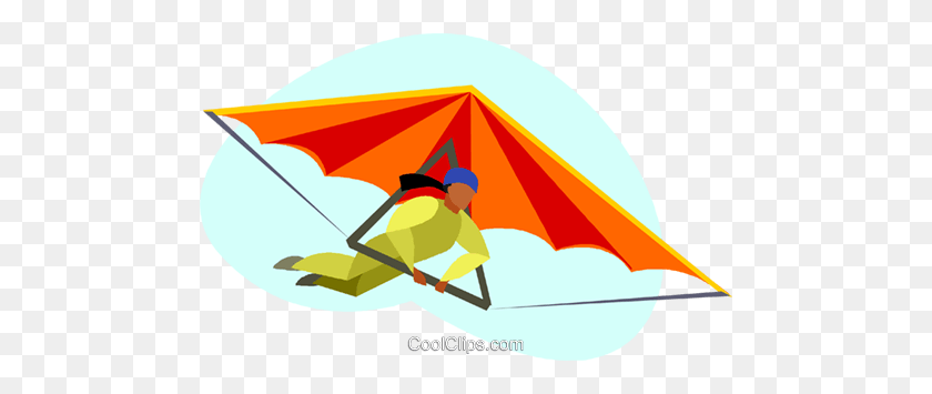 480x295 Hang Gliding Royalty Free Vector Clip Art Illustration - Glider Clipart