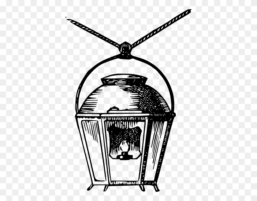 414x598 Hanging Gas Lantern Clip Art - Lantern Clipart