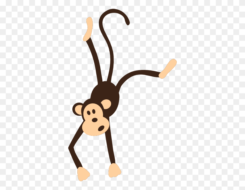 372x592 Hanging Monkey Clip Art - Itch Clipart