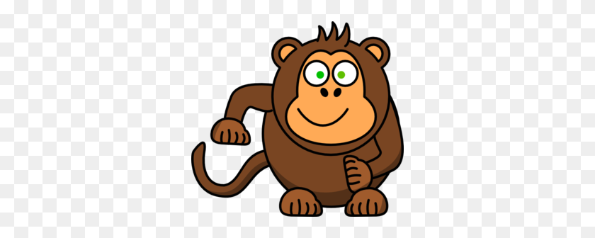 300x276 Hanging Monkey Clipart Image Group - Monkey Outline Clipart