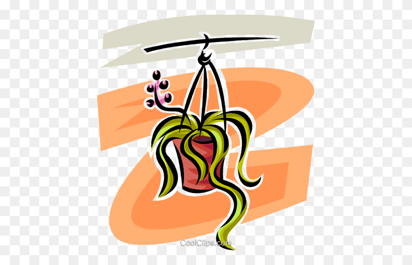 444x480 Hanging Plant Royalty Free Vector Clip Art Illustration - Hanging Plant PNG