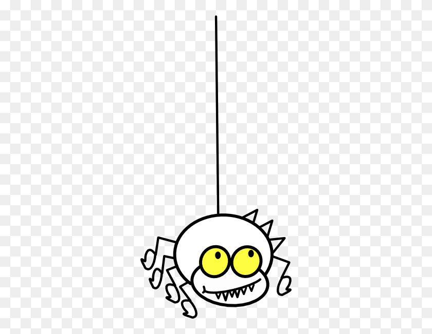 294x591 Hanging Spider Cartoon Png, Clip Art For Web - Spider Web Clipart PNG