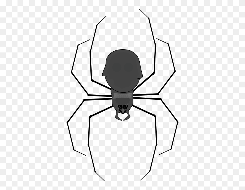 384x592 Hanging Spider Clip Art - Spider Clipart PNG