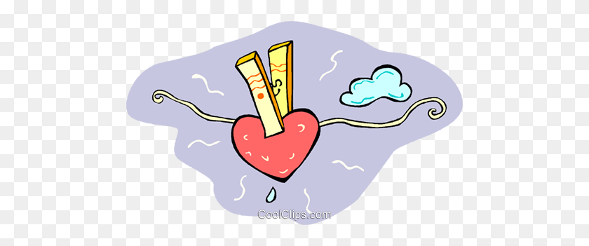 480x291 Hanging Your Heart Out To Dry Royalty Free Vector Clip Art - Dry Clipart