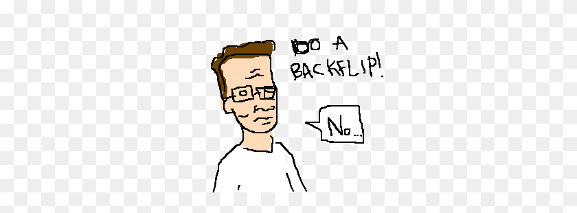 300x250 Hank Hill Refuses To Do A Backflip Drawing - Hank Hill PNG