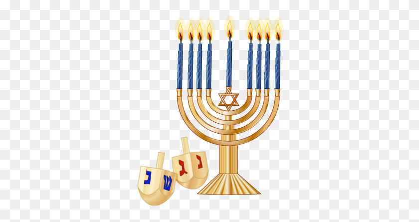 300x385 Hanukkah - Candle Holder Clipart