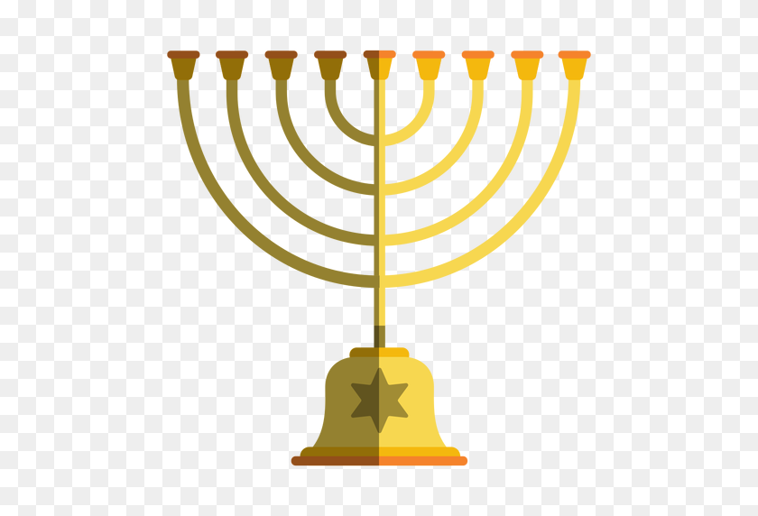 512x512 Hanukkah Menorah Candlestick - Menorah PNG