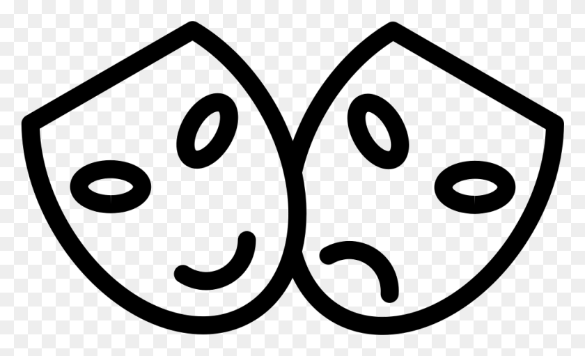 981x568 Happy And Sad Masks Png Icon Free Download - Masks PNG