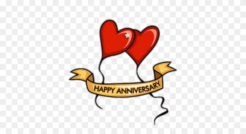 400x400 Happy Anniversary Coloured Hearts Transparent Png - Happy Anniversary Clip Art Free