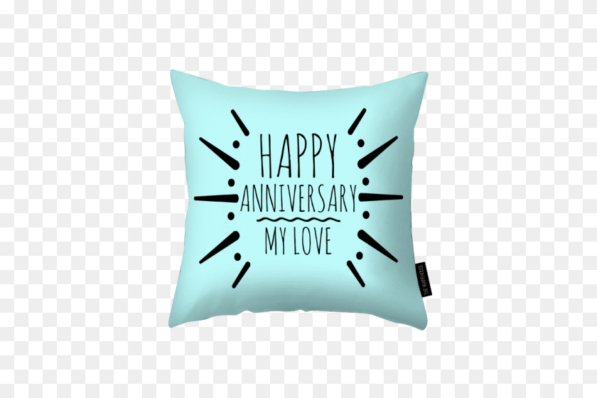 500x500 Happy Anniversary Printed Pillow Price Online - Happy Anniversary PNG