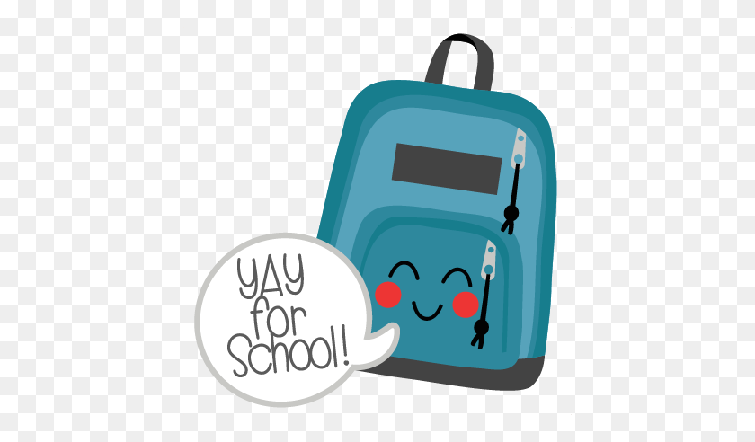 432x432 Happy Backpack Scrapbook Cute Clipart - Backpack PNG