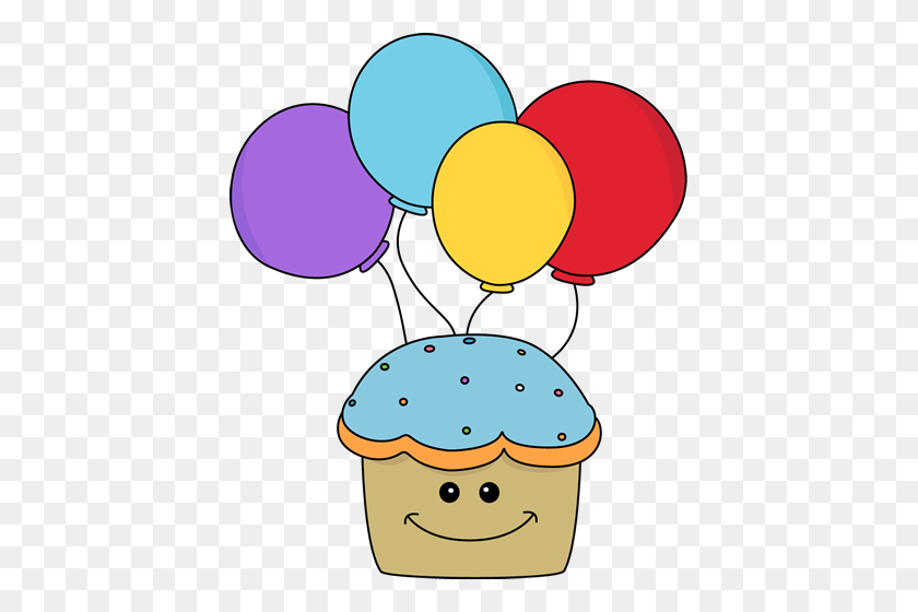 419x500 Happy Birthday Balloons Clipart - Birthday Balloons Clipart