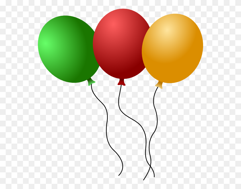 576x598 Happy Birthday Balloons Clipart - Happy Birthday Nephew Clipart