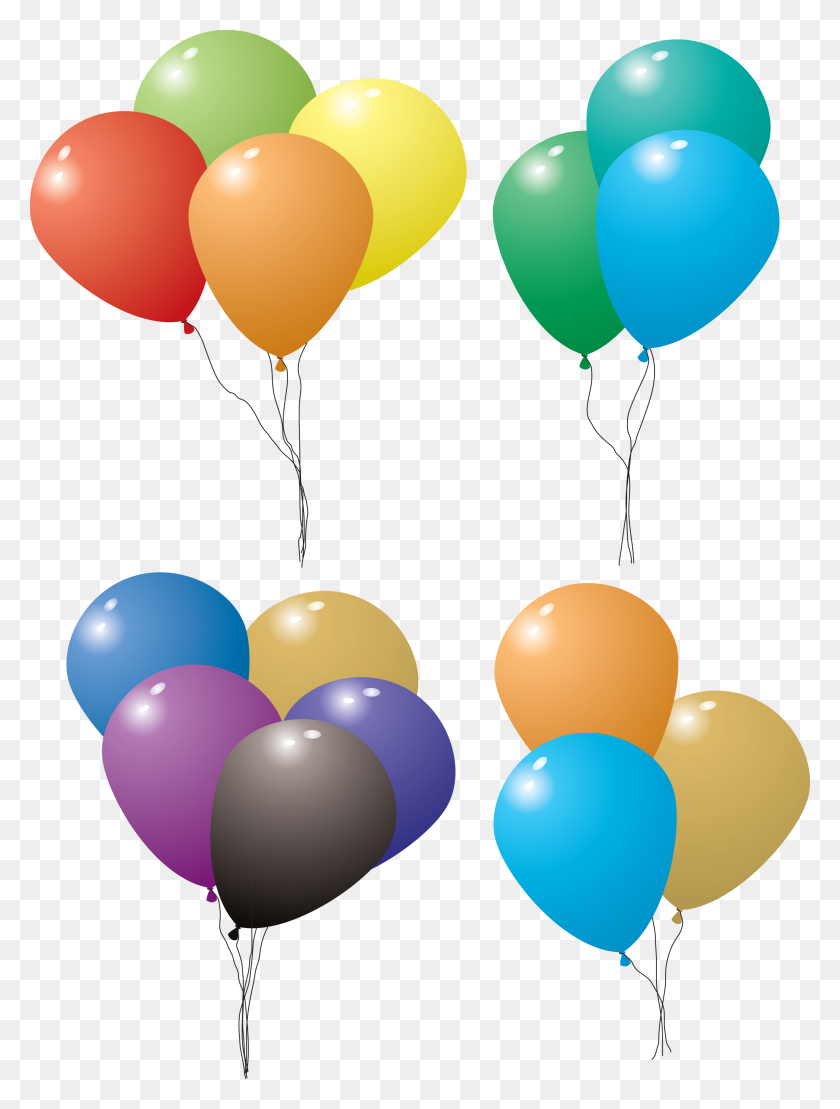 2400x3228 Happy Birthday Balloons Png Transparent Images - White Balloons PNG