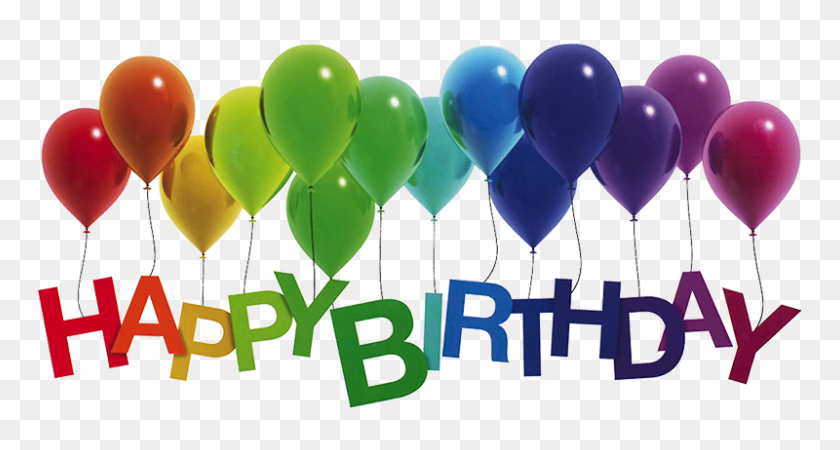 800x400 Happy Birthday Balloons Png Transparent Images - Birthday Balloons PNG
