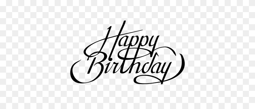 400x300 Happy Birthday Calligraphy Transparent Png - Calligraphy PNG