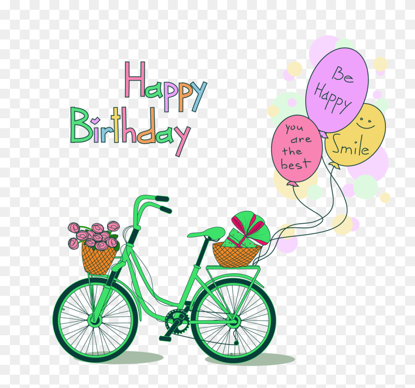 750x727 Happy Birthday Clipart Bicycle - Happy Birthday Nephew Clipart