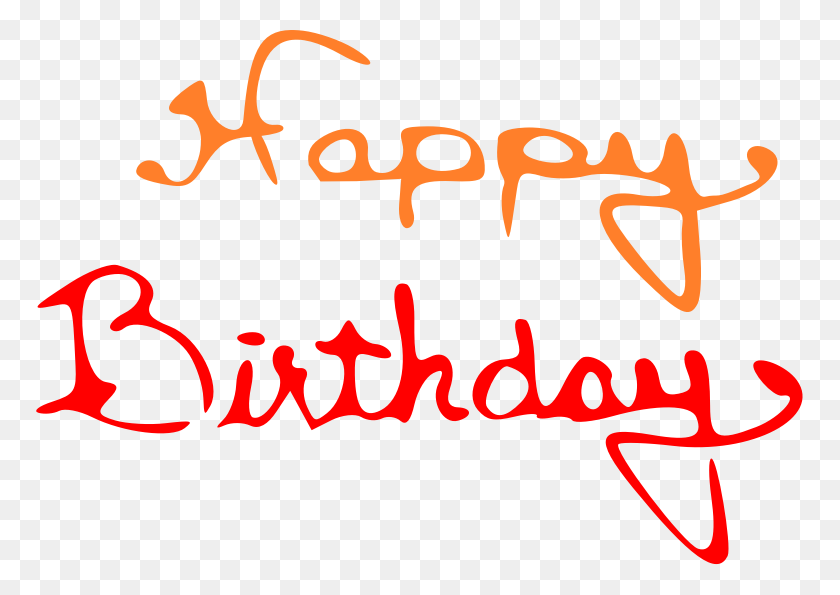 767x535 Happy Birthday Clipart Font - Font Clipart
