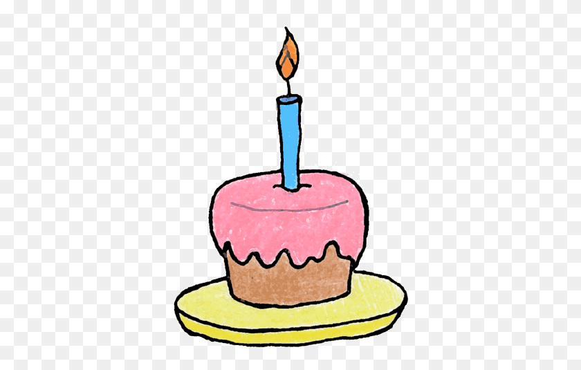 350x475 Feliz Cumpleaños Cupcake Clipart - Cute Birthday Clipart
