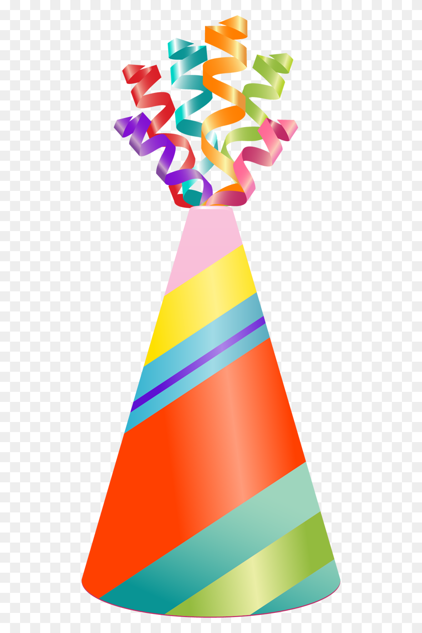 516x1200 Happy Birthday Flowers Clip Art - Birthday Streamers Clipart