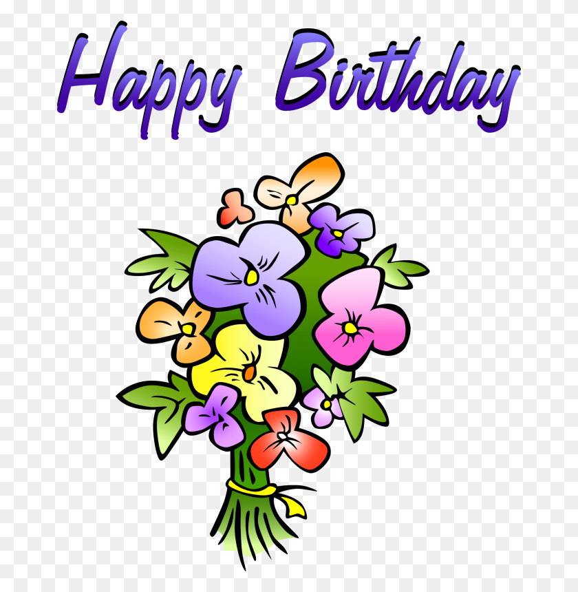 674x800 Happy Birthday Flowers Clipart Happy Holidays! - 60th Birthday Clip Art
