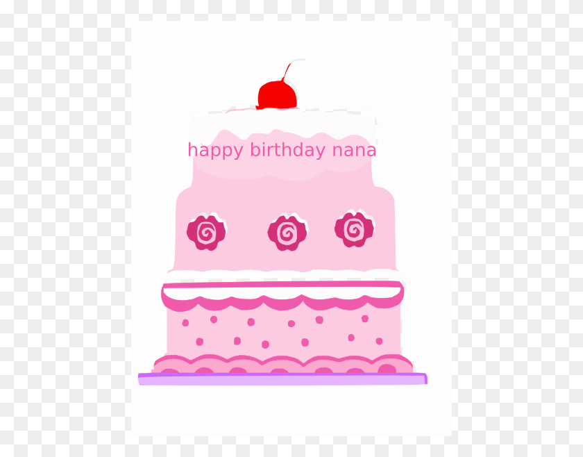 462x598 Feliz Cumpleaños Abuela Clipart - Nana Clipart
