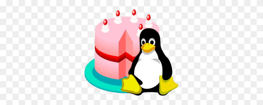 299x276 Happy Birthday Linux Clip Art - Free Happy Birthday Clipart Graphics
