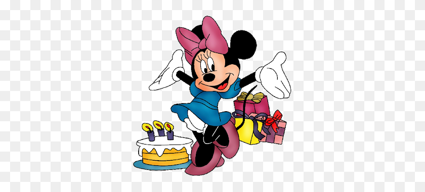 320x320 Happy Birthday Minnie Mouse Clip Art Joy Studio Design Clipart - Free Animated Happy Birthday Clipart
