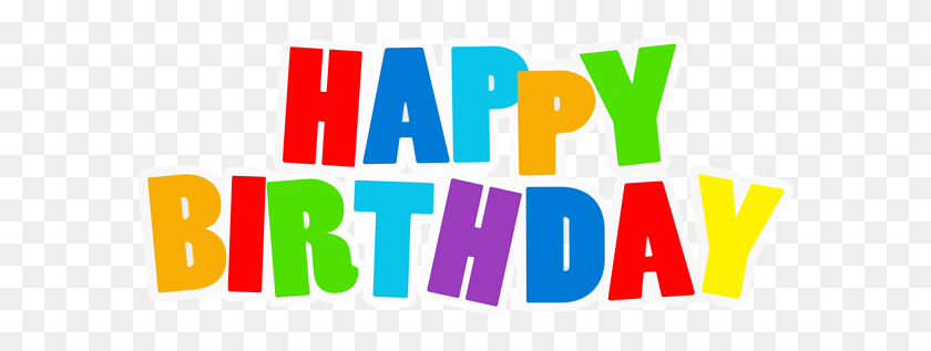 600x257 Happy Birthday Multicolor Text Png Clip Gallery - Happy Birthday PNG Text