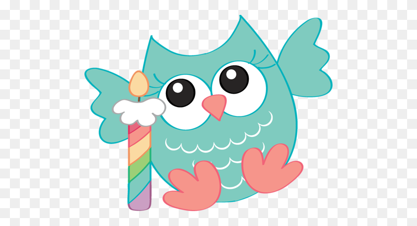 500x396 Happy Birthday Owl, Clip - Baby Owl Clipart