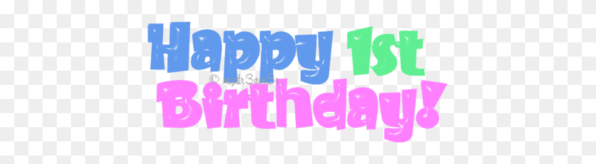 423x172 Happy Birthday Png Png Image - 1st Birthday PNG
