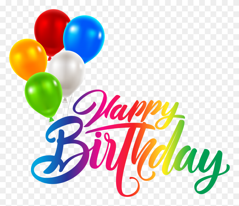 6000x5113 Happy Birthday Png Transparent Clip - Free Happy Birthday Clip Art