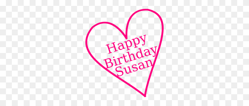 264x300 Happy Birthday Susan Clip Art - Happy Heart Clipart