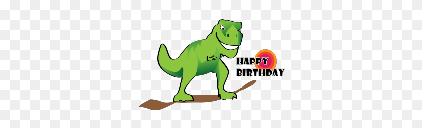 300x195 Happy Birthday T Rex - Happy Birthday Clip Art Images