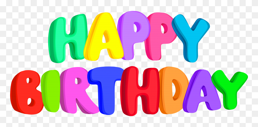 8000x3622 Happy Birthday Text Clip Art - Happy Birthday To You Clipart